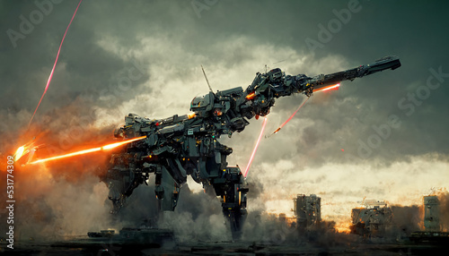 Fotografia armored core anime robot combat