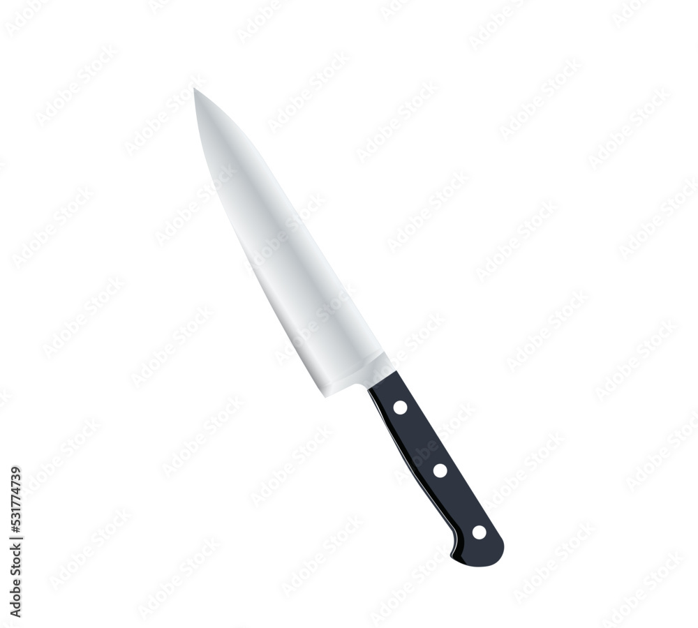 Vector of a realistic knife. Vector of a realistic knife.