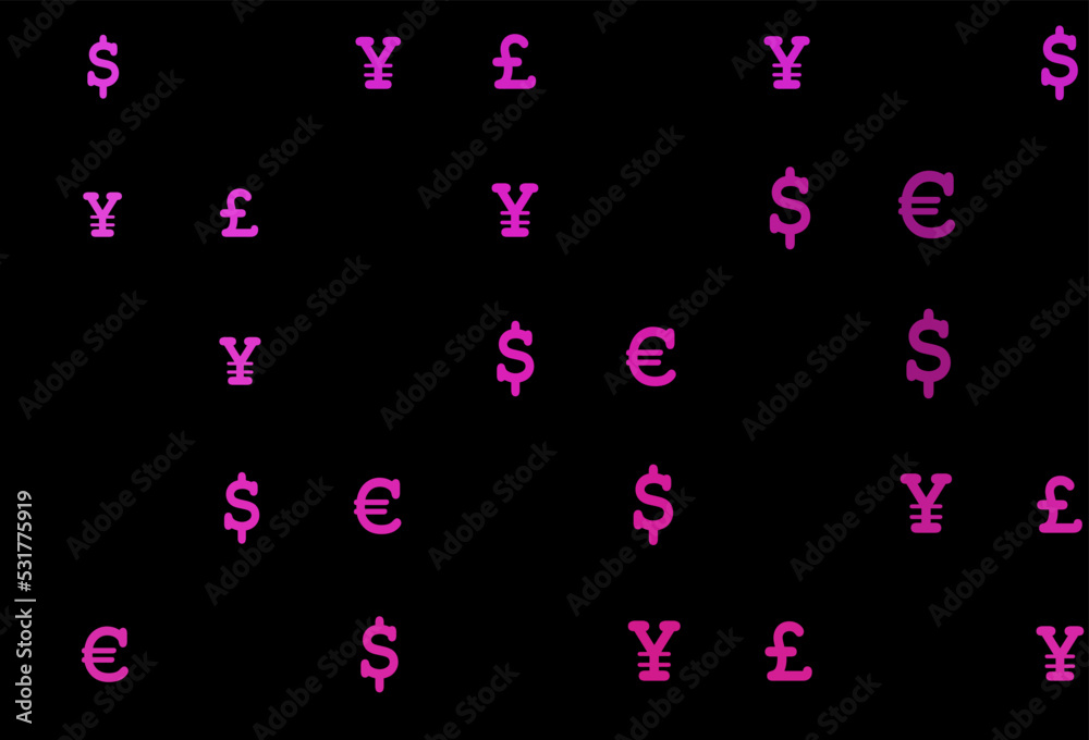 Dark pink vector layout with banking symbols. Dark pink vector layout with banking symbols.