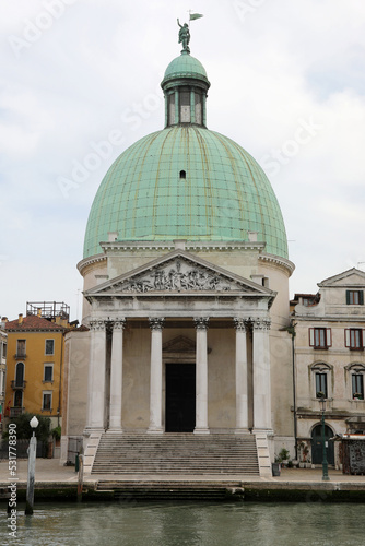 large dome of the church near the Venice train station in Italy called SAN SIMEON PICCOLO