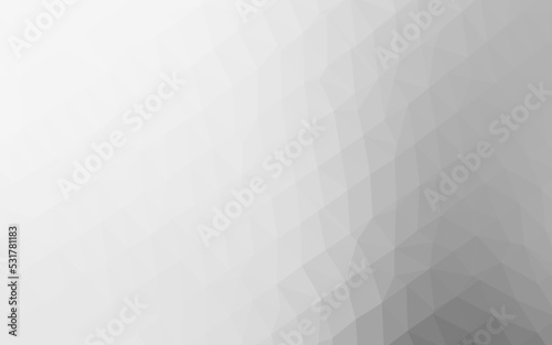 Light Silver  Gray vector triangle mosaic texture.