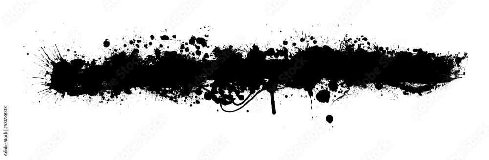 Long black blob. Vector illustration