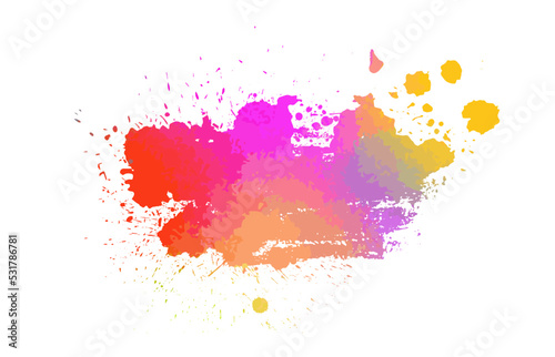 Multicolored blot object. Vector illustration