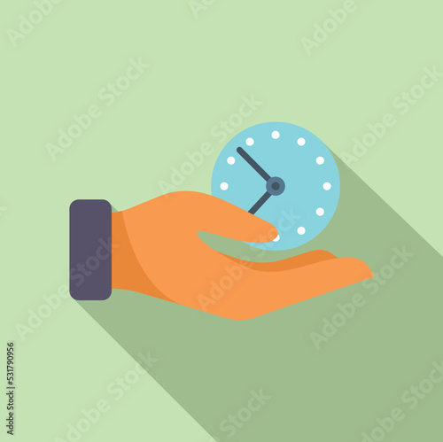 Keep work hour icon flat vector. Office time. Flex worker