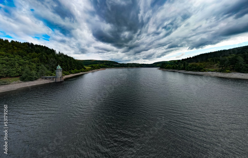 Lake Vyrnwy in Wales, UK - aerial view 27 photo