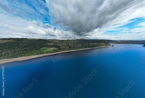 Lake Vyrnwy in Wales, UK - aerial view 17