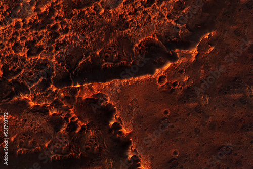 Surface of the planet Mars. Elements of this image furnished by NASA