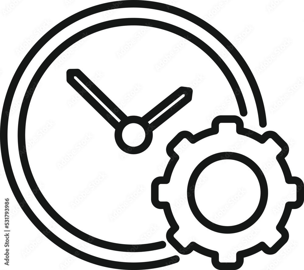 Office hour icon outline vector. Flexible work. Home businessman Office hour icon outline vector. Flexible work. Home businessman