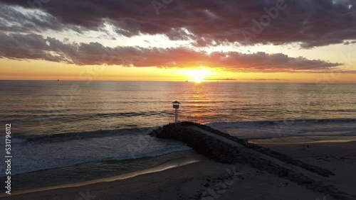 sunset on the beach