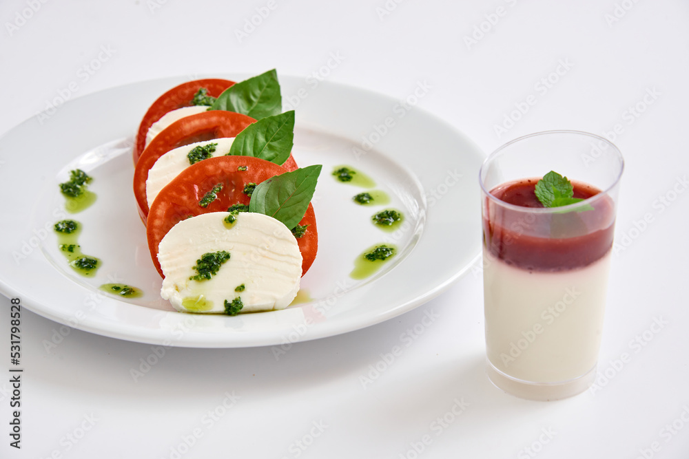 salad with tomato and cheese salad with tomato and cheese