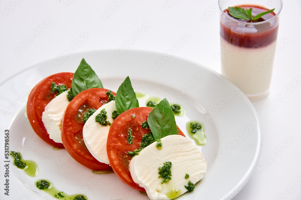 salad with tomato and mozzarella salad with tomato and mozzarella