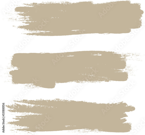 Brown brush stroke set isolated on background. Collection of trendy brush stroke vector for brown ink paint, grunge backdrop, dirt banner, watercolor design and dirty texture. Brush stroke vector