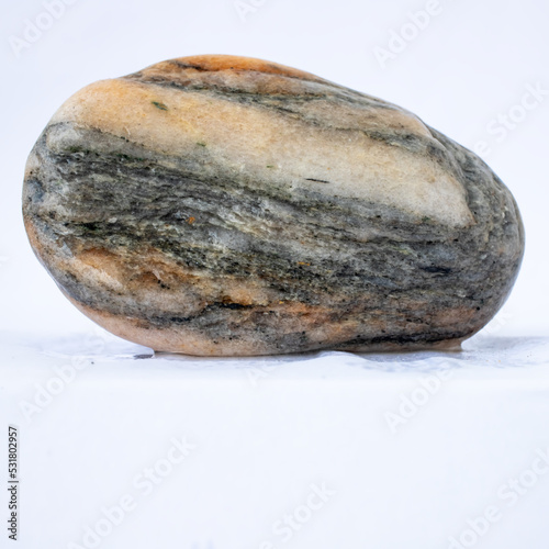 17. gray stone with orange stripe