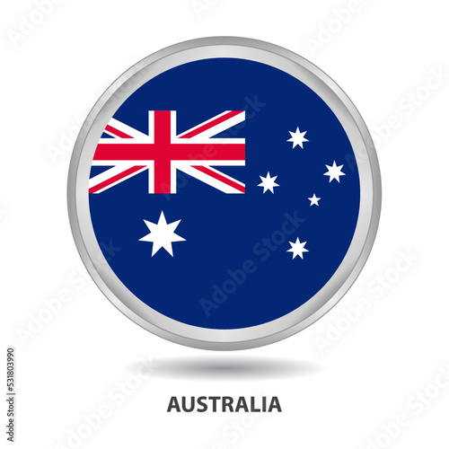 Free Download Australia  flag badge, icon, button, vector series - GFXLoad
