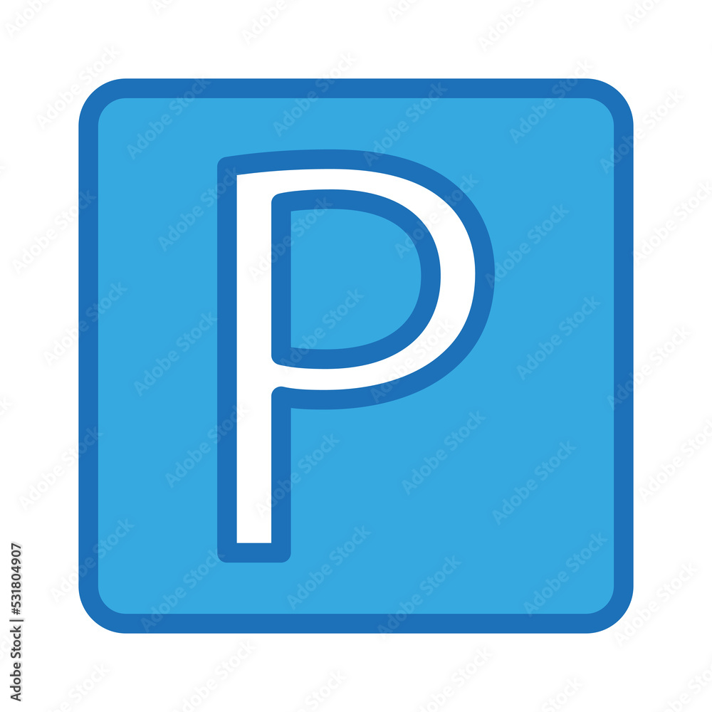 parking sign. Square area icon. Vector illustration. stock image. parking sign. Square area icon. Vector illustration. stock image.