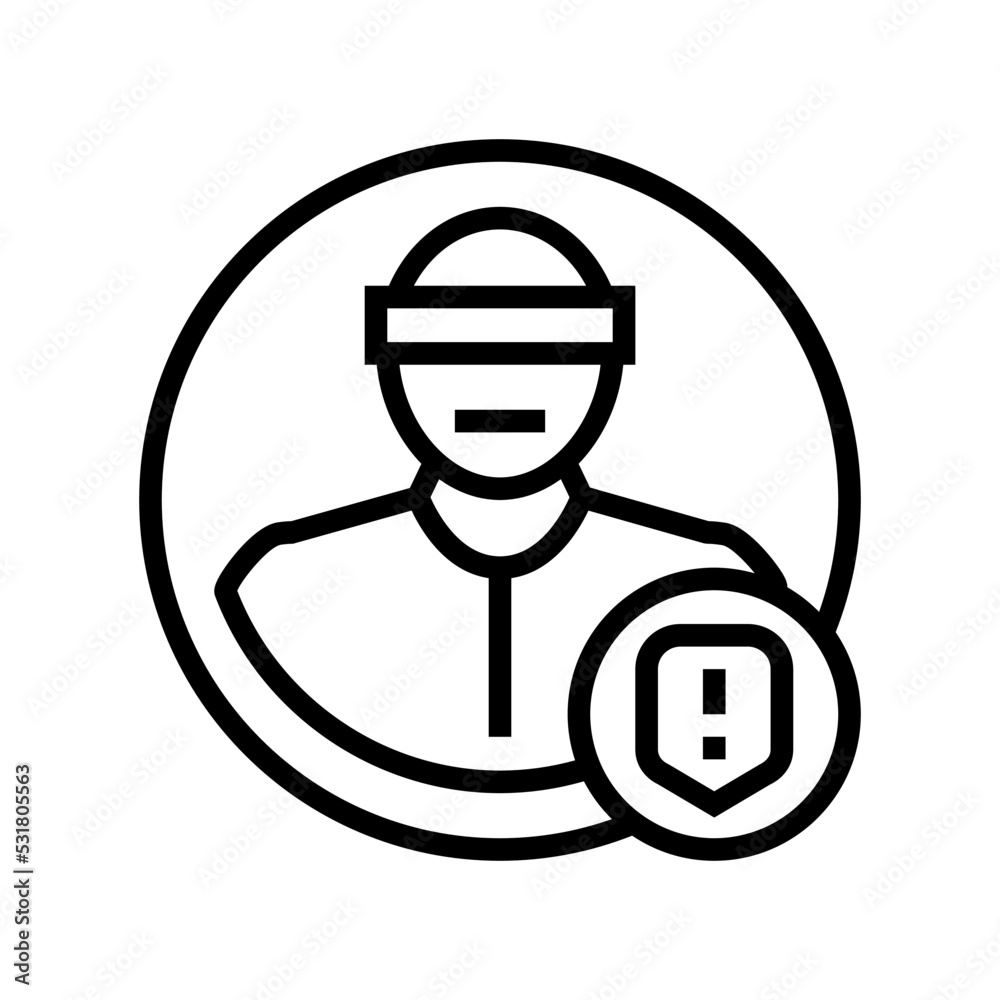 not verified profile line icon vector. not verified profile sign. isolated contour symbol black illustration not verified profile line icon vector. not verified profile sign. isolated contour symbol black illustration