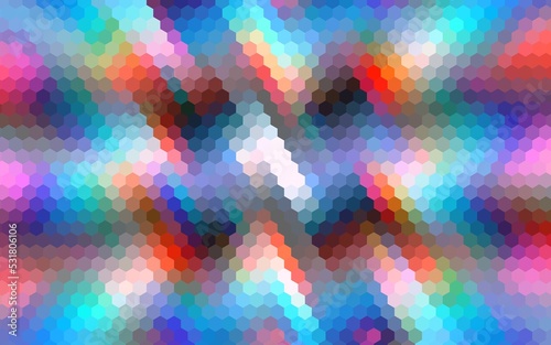 Abstract colorful hexagon background. Abstract colored hexagons. Colorful hex pixelated pattern background. Modern background for presentation, website, poster, backdrop, and flyer.