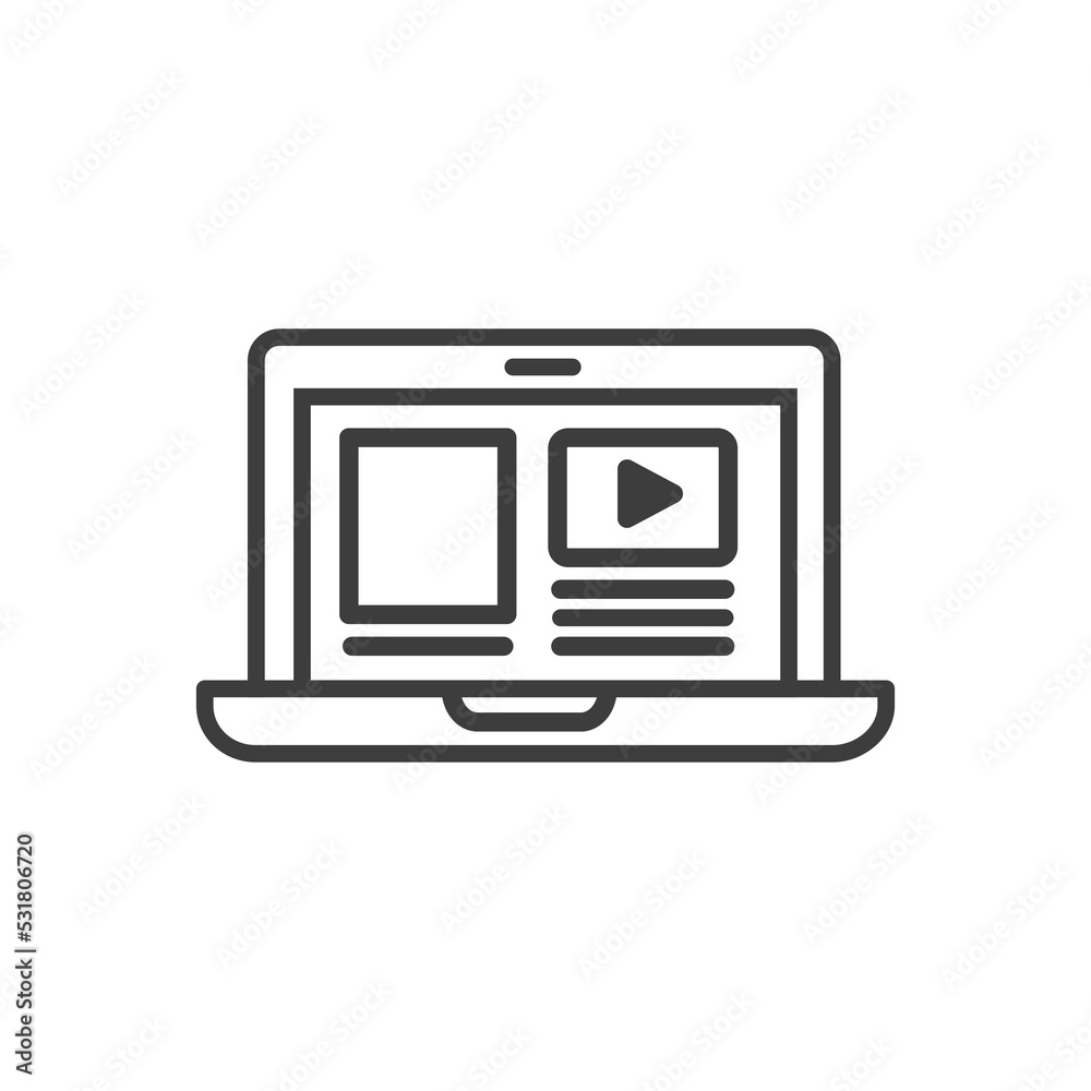 Laptop computer or notebook computer flat icon for apps and websites Laptop computer or notebook computer flat icon for apps and websites