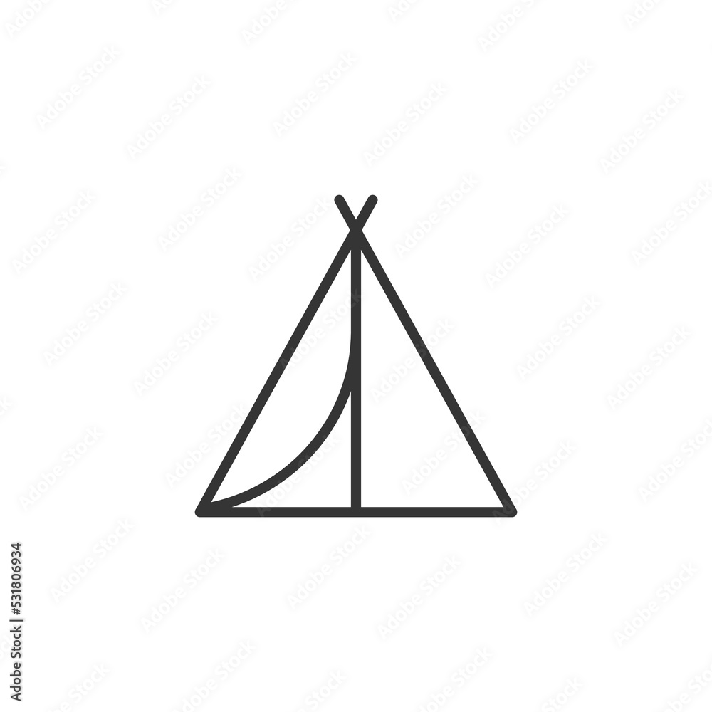 Camping tent vector icon on a white background. tent icon or logo isolated sign symbol vector illustration Camping tent vector icon on a white background. tent icon or logo isolated sign symbol vector illustration