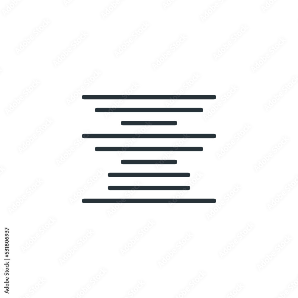 Center alignment vector icon. Document editor button sign for web site and mobile app. Text document center alignment icon. Center alignment vector icon. Document editor button sign for web site and mobile app. Text document center alignment icon.