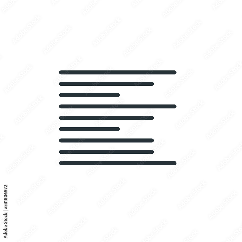 Left align icon, button, symbol. Align Left line icon Left align icon, button, symbol. Align Left line icon