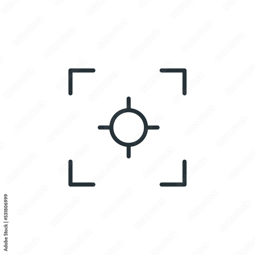 Viewfinder of digital photo camera. Photo camera viewfinder. Video recording, smartphone photography app ui and adjustment focus frame. Camera frame viewfinder screen icon. Vector illustration. Viewfinder of digital photo camera. Photo camera viewfinder. Video recording, smartphone photography app ui and adjustment focus frame. Camera frame viewfinder screen icon. Vector illustration.