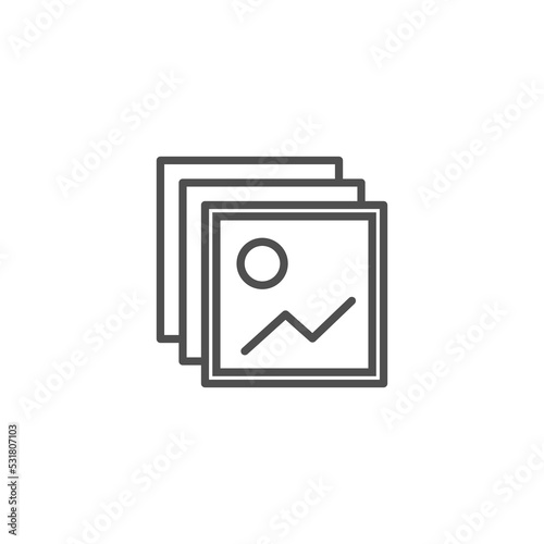 Image gallery icon. picture icon. gallery icon vector, silhouette of an image, Photo album icon