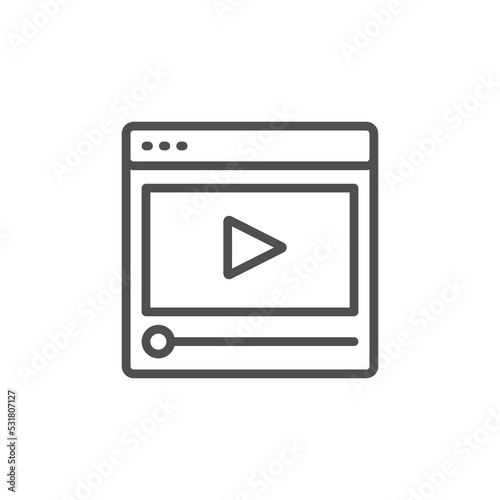 Free Download Media Player Icon. video player icon. Vector illustration EPS 10. - GFXLoad