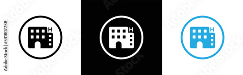 Lodging Hotel icon symbol sign, vector illustration