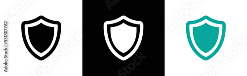 Shield icon symbol sign, vector illustration