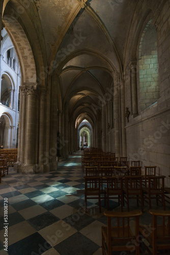 The interior of the men s abbey l Abbaye-aux-Hommes  Caen  Normandy  France