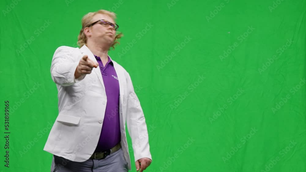 Man in Glasses and Blazer in Front Chroma Key Green Screen Man in Glasses and Blazer in Front Chroma Key Green Screen