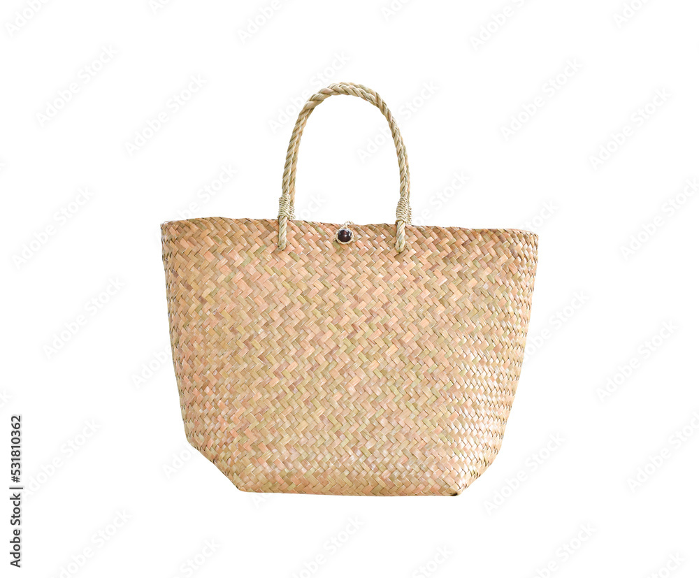 straw bag isolated on transparent background - PNG format. straw bag isolated on transparent background - PNG format.