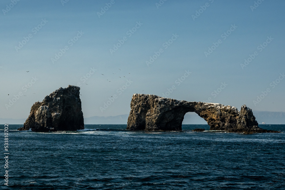 Bird Poop Covers Arch Rock and Sea Stack Bird Poop Covers Arch Rock and Sea Stack
