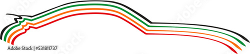 Form eines Sportwagens