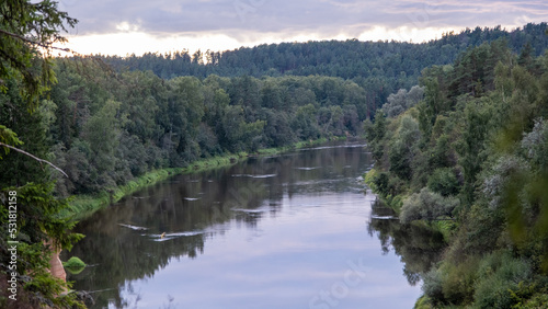 Landscape of the river Gauja in Latvia.