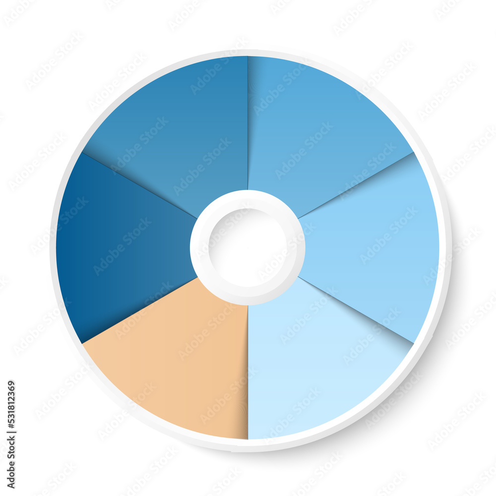 Basic circle infographic with 6 steps, process or options. Basic circle infographic with 6 steps, process or options.