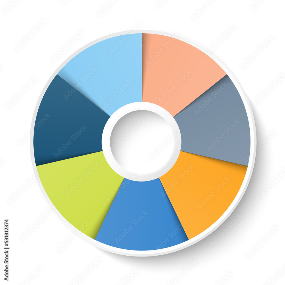 Basic circle infographic with 7 steps, process or options. Basic circle infographic with 7 steps, process or options.