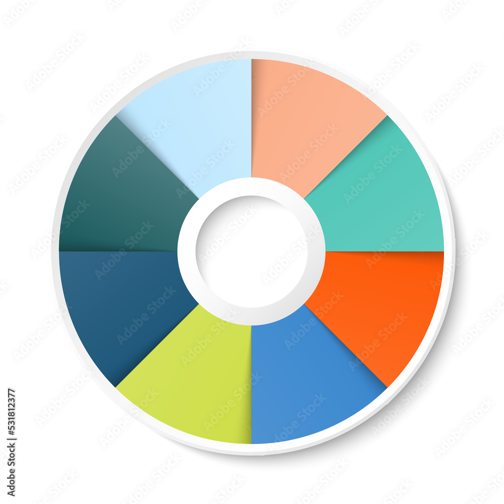 Basic circle infographic with 8 steps, process or options. Basic circle infographic with 8 steps, process or options.
