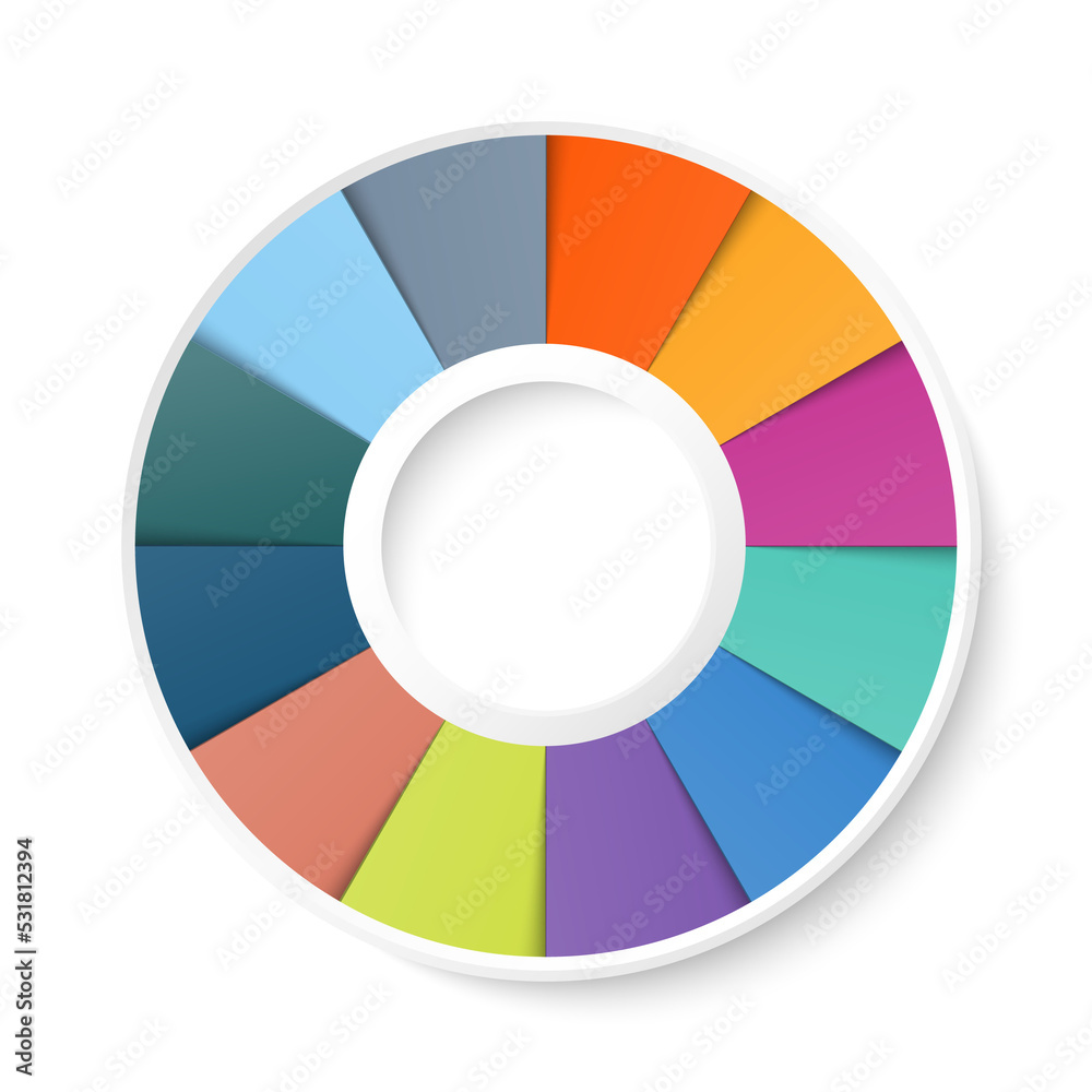 Basic circle infographic with 12 steps, process or options. Basic circle infographic with 12 steps, process or options.