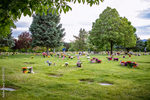 Φωτογραφία Cemetery Decorated for Memorial Day