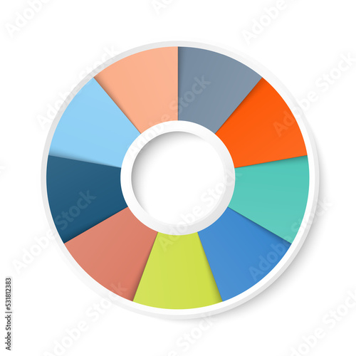 Basic circle infographic with 9 steps, process or options. Free Download Basic circle infographic with 9 steps, process or options. - GFXLoad