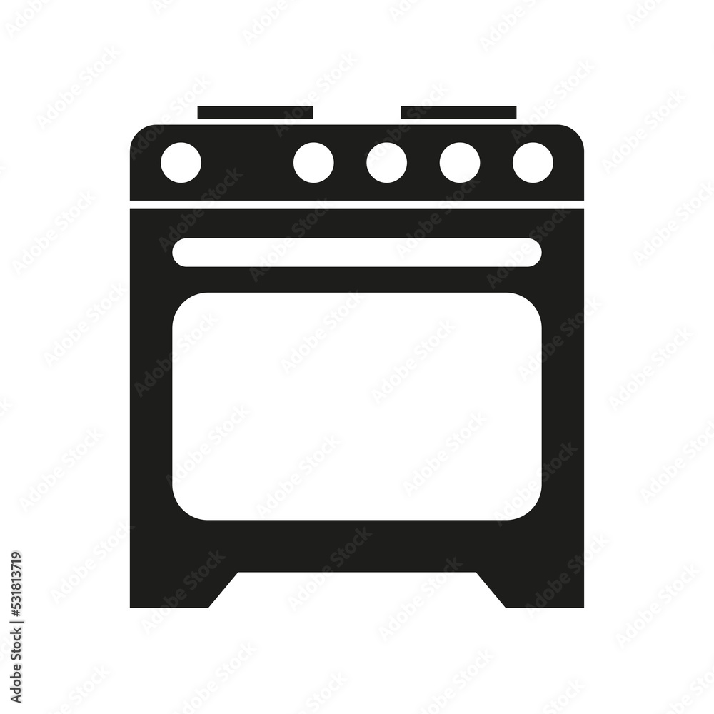 Gas stove icon. Cooking background. Vector illustration. Stock image. Gas stove icon. Cooking background. Vector illustration. Stock image.