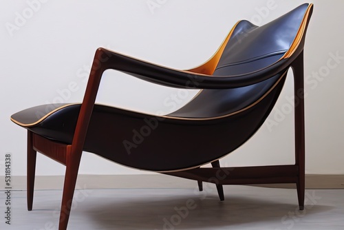 Mid century modern chair 3d illustration render 