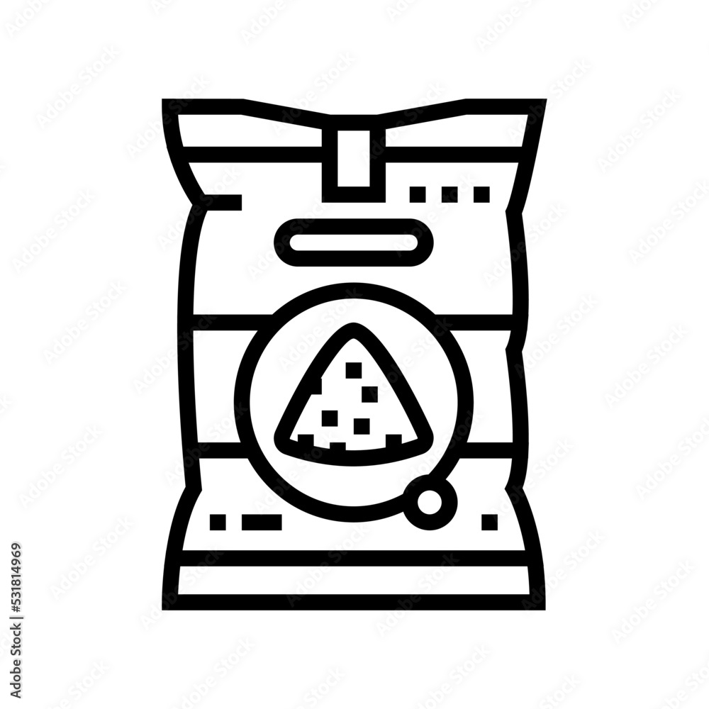 flour sweet potato line icon vector. flour sweet potato sign. isolated contour symbol black illustration flour sweet potato line icon vector. flour sweet potato sign. isolated contour symbol black illustration
