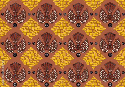 Batik Indonesian: is a technique of wax-resist dyeing applied to whole cloth, or cloth made using this technique originated from Indonesia.