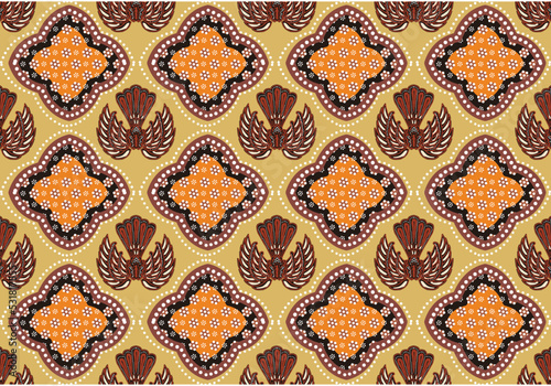 Batik Indonesian: is a technique of wax-resist dyeing applied to whole cloth, or cloth made using this technique originated from Indonesia.