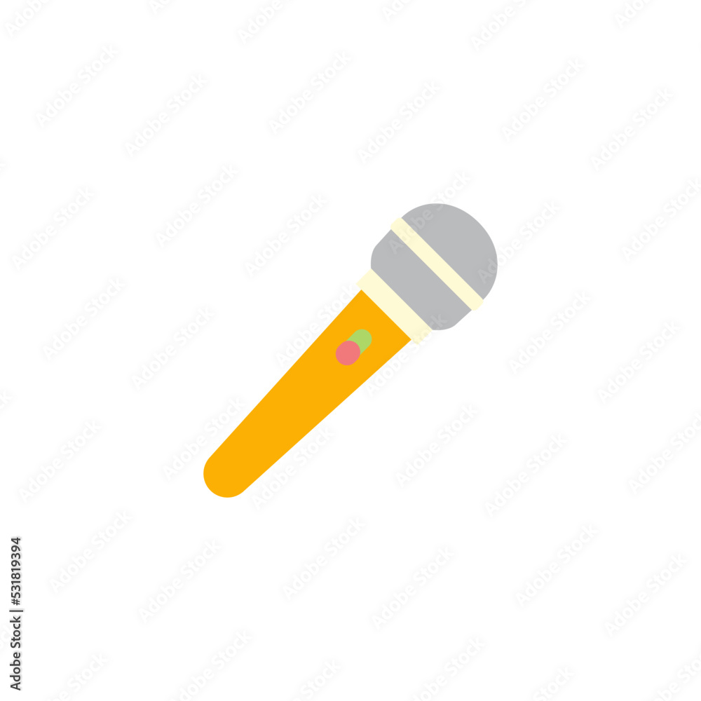 Microphone icon in color, isolated on white background Microphone icon in color, isolated on white background