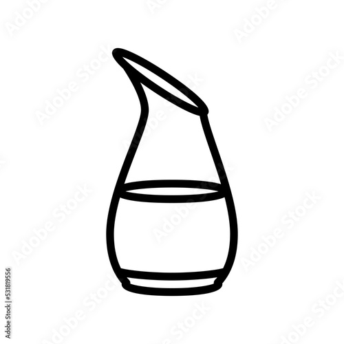 decanter merlot wine glass line icon vector. decanter merlot wine glass sign. isolated contour symbol black illustration