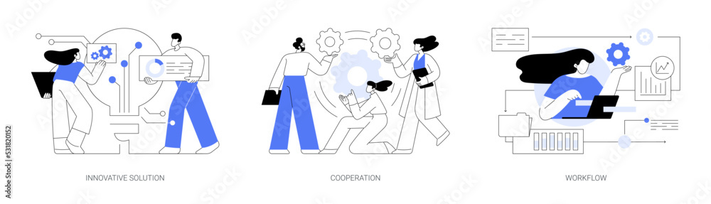 Business efficiency abstract concept vector illustrations. Business efficiency abstract concept vector illustrations.